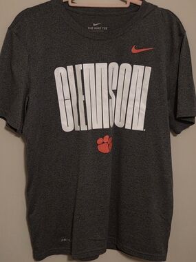 Nike Clemson Men's Size Medium Dark Gray Dri-FIT T-Shirt Sports Football